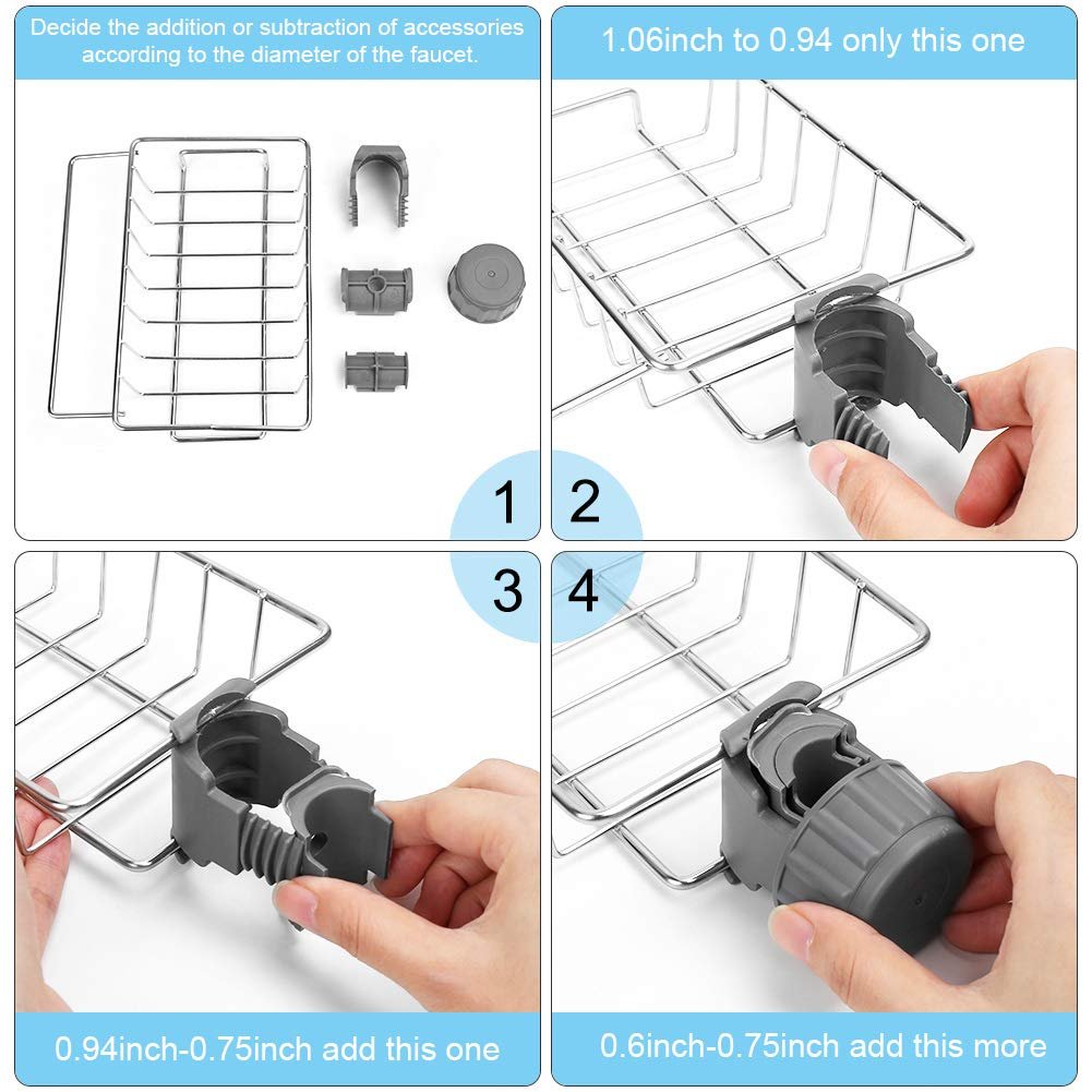 STAINLESS STEEL FAUCET RACK-A PERFECT STORAGE ACCESSORY FOR YOUR KITCHEN