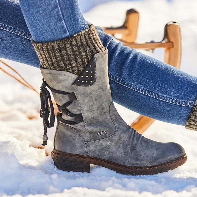 2022 WINTER WARM BACK LACE UP SNOW BOOTS