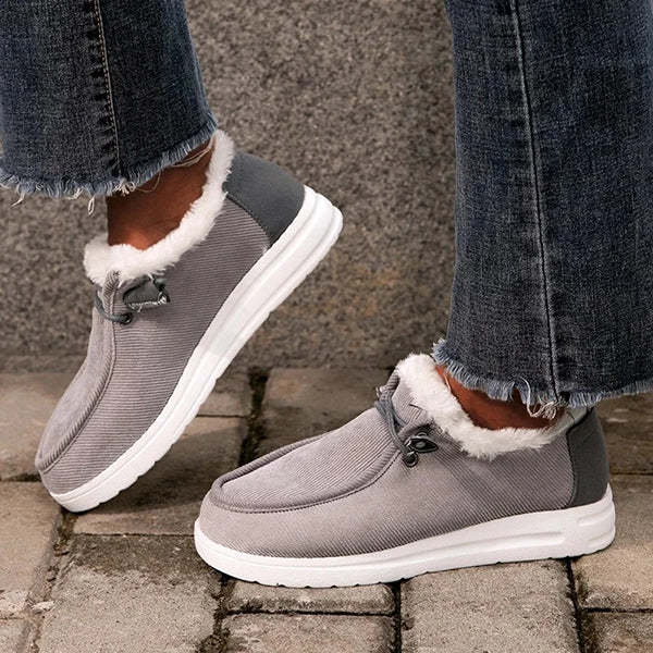 WOMEN‘S SOFT HEAD THICK BOTTOM ORTHOTIC ARCH SUPPORT WOOL THICK WARM COTTON SHOES