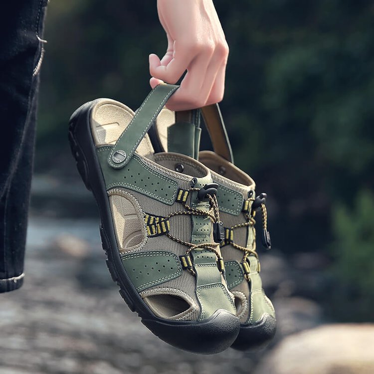 Men's Casual Sandals Leather Outdoor Water Shoe