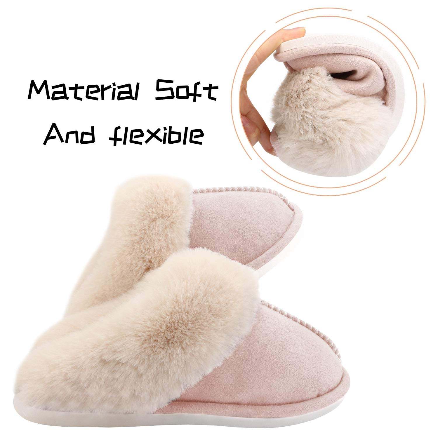 🔥EARLY WINTER PRE-SALE -50% OFF🔥LADIES FLUFFY LINED WARM NON SLIP SLIPPERS