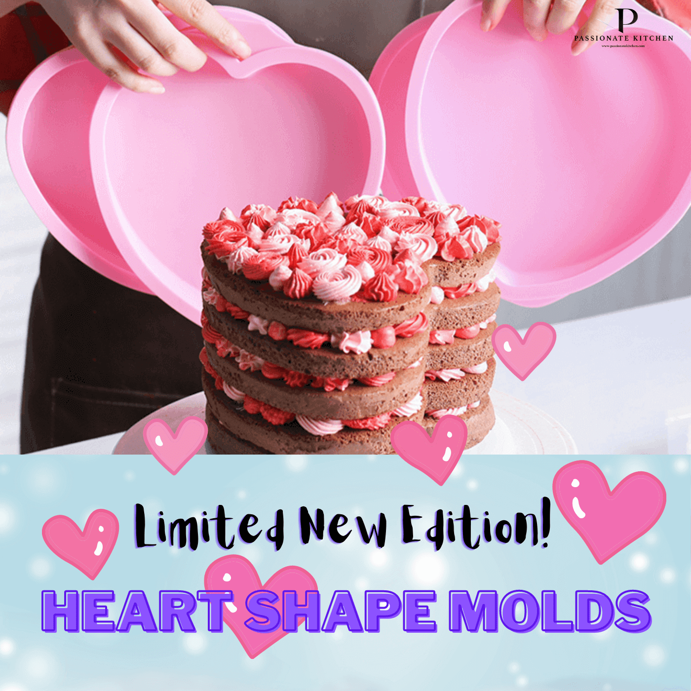 Best-Selling Non-Stick Easy Cake Layer Silicone Cake Molds!