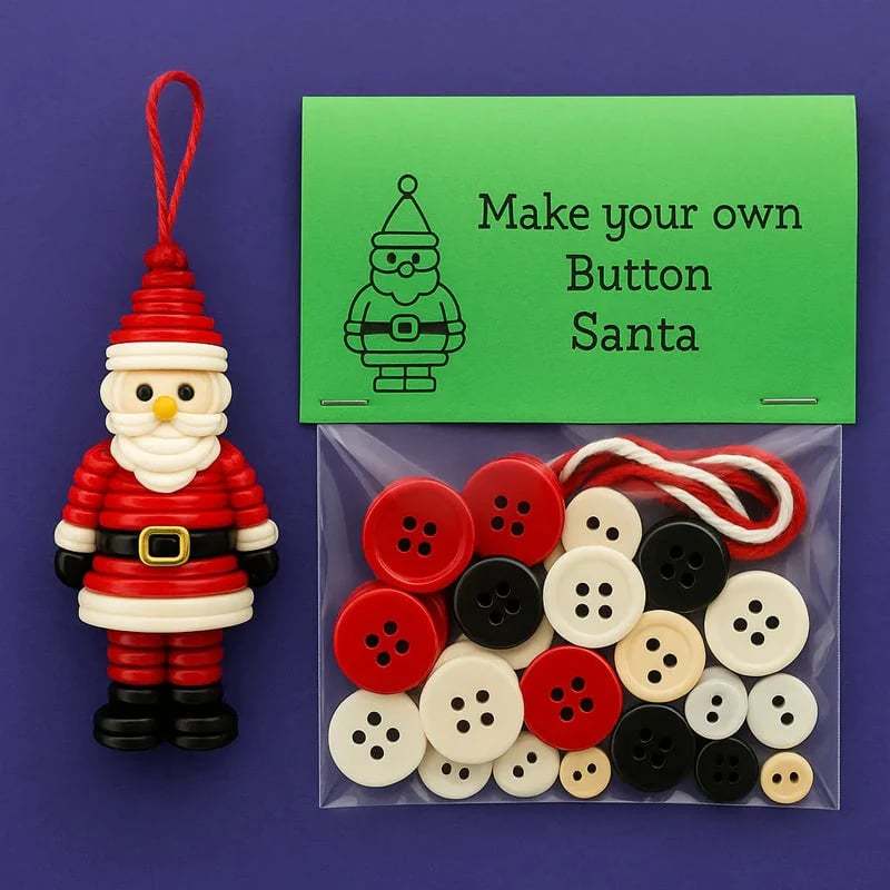 🎄Early Christmas Sale 49% OFF☃️ DIY Button Snowman Ornament Kit