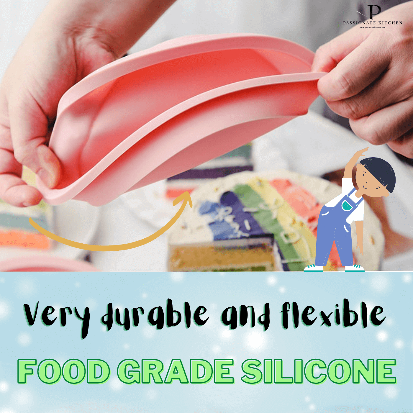 Best-Selling Non-Stick Easy Cake Layer Silicone Cake Molds!