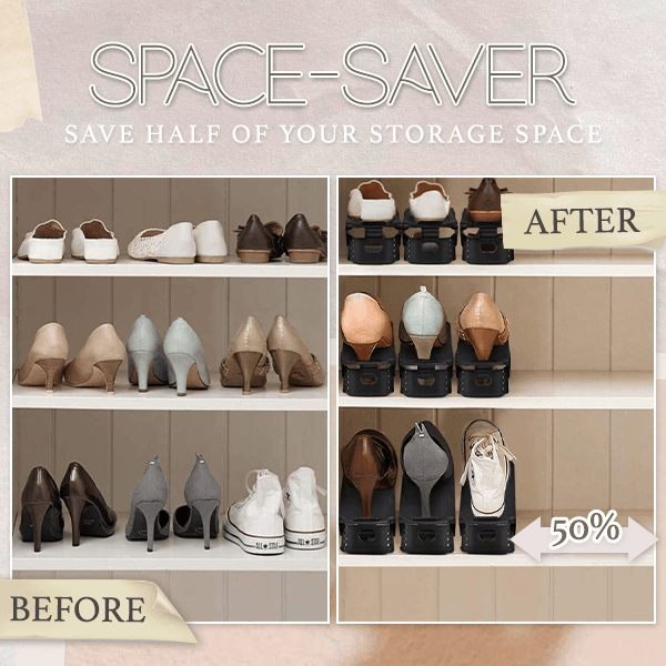 ADJUSTABLE DOUBLE-DECK SHOE RACK