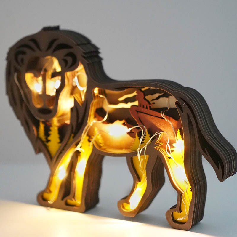 Summer Sale- Lion Carving Handcraft Gift