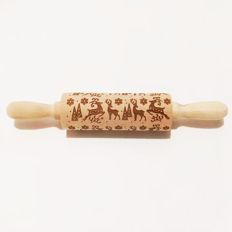 CHRISTMAS EMBOSSING ROLLING PIN