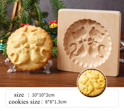 🎁EARLY CHRISTMAS SALE- 48% OFF🎁WOOD PATTERNED COOKIE CUTTER - EMBOSSING MOLD FOR COOKIES