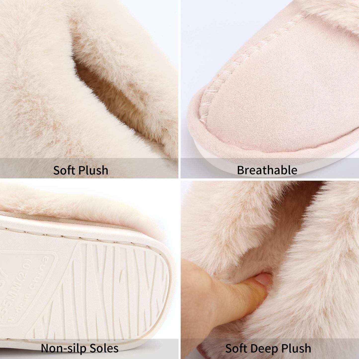 🔥EARLY WINTER PRE-SALE -50% OFF🔥LADIES FLUFFY LINED WARM NON SLIP SLIPPERS