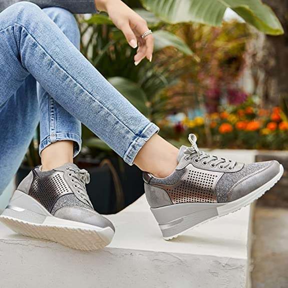 🌞LABOR DAY SUMMER CLEARANCE🌞High Heeld Wedge Sneakers For Women