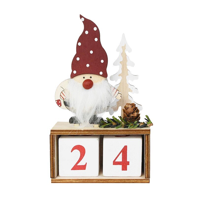 🤡New Arrivals 🎄Christmas Wooden DIY Countdown Calendar Ornament Gift🎁
