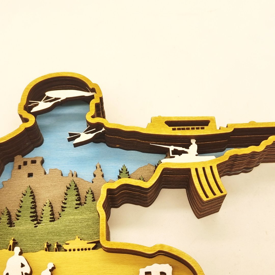 Summer Sale - American Flag Soldier Carving Handcraft Gift