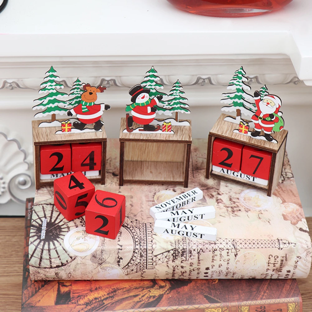 🤡New Arrivals 🎄Christmas Wooden DIY Countdown Calendar Ornament Gift🎁