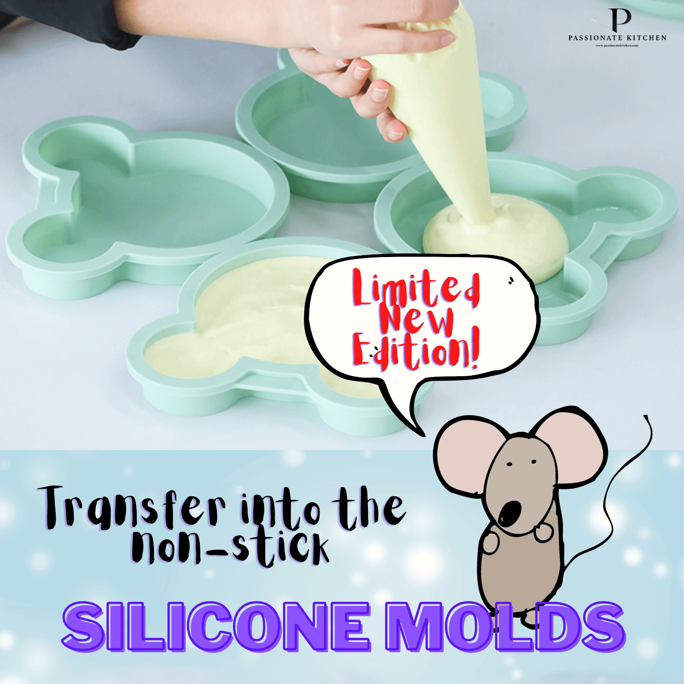 Best-Selling Non-Stick Easy Cake Layer Silicone Cake Molds!