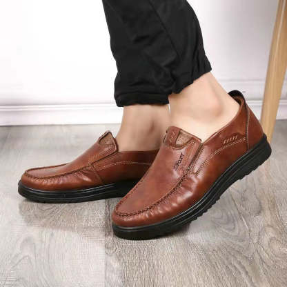 🔥Hot Sale🎁--60% OFF 🎉 Men Business Casual Comfy Leather Driving Hiking Slip On Loafer