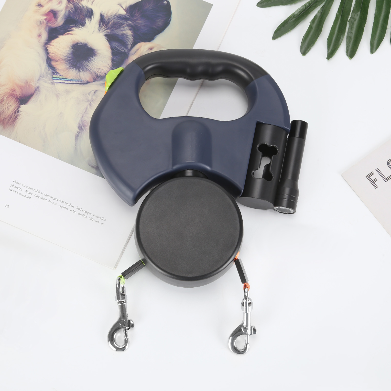 Dual Lighted Retractable Leash