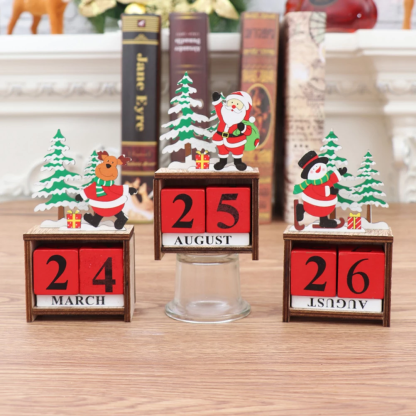 🤡New Arrivals 🎄Christmas Wooden DIY Countdown Calendar Ornament Gift🎁