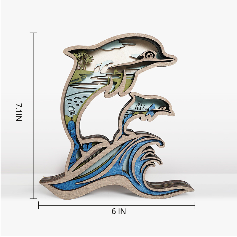 Dolphin Carving Handcraft Gift