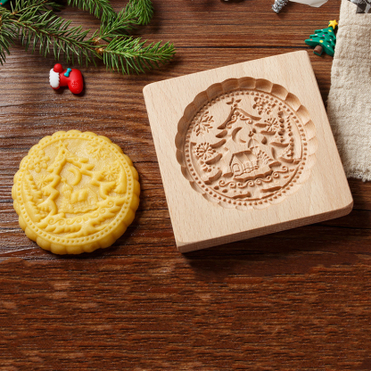 🎁EARLY CHRISTMAS SALE- 56% OFF🎁WOOD PATTERNED COOKIE CUTTER - EMBOSSING MOLD FOR COOKIES