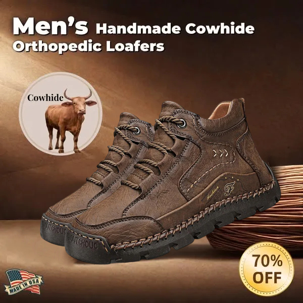 (⏰LAST DAY 70% OFF🔥)Handcrafted Men's Leather Shoes - Relieve Foot Pain