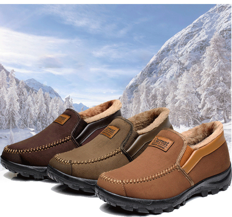 Men's Good arch support Outdoor Warm Lightweight Walking Slip On Sneakers