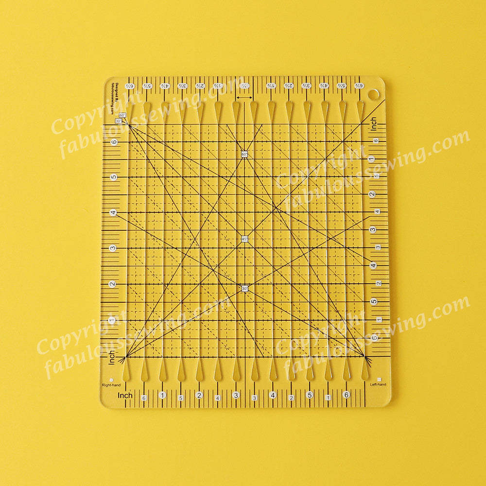 Fabulous Sewing Design 5-In-1 Quilt Cutting Ruler