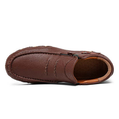 Men's Retro Handmade Leather Driving Boots Built for Comfort