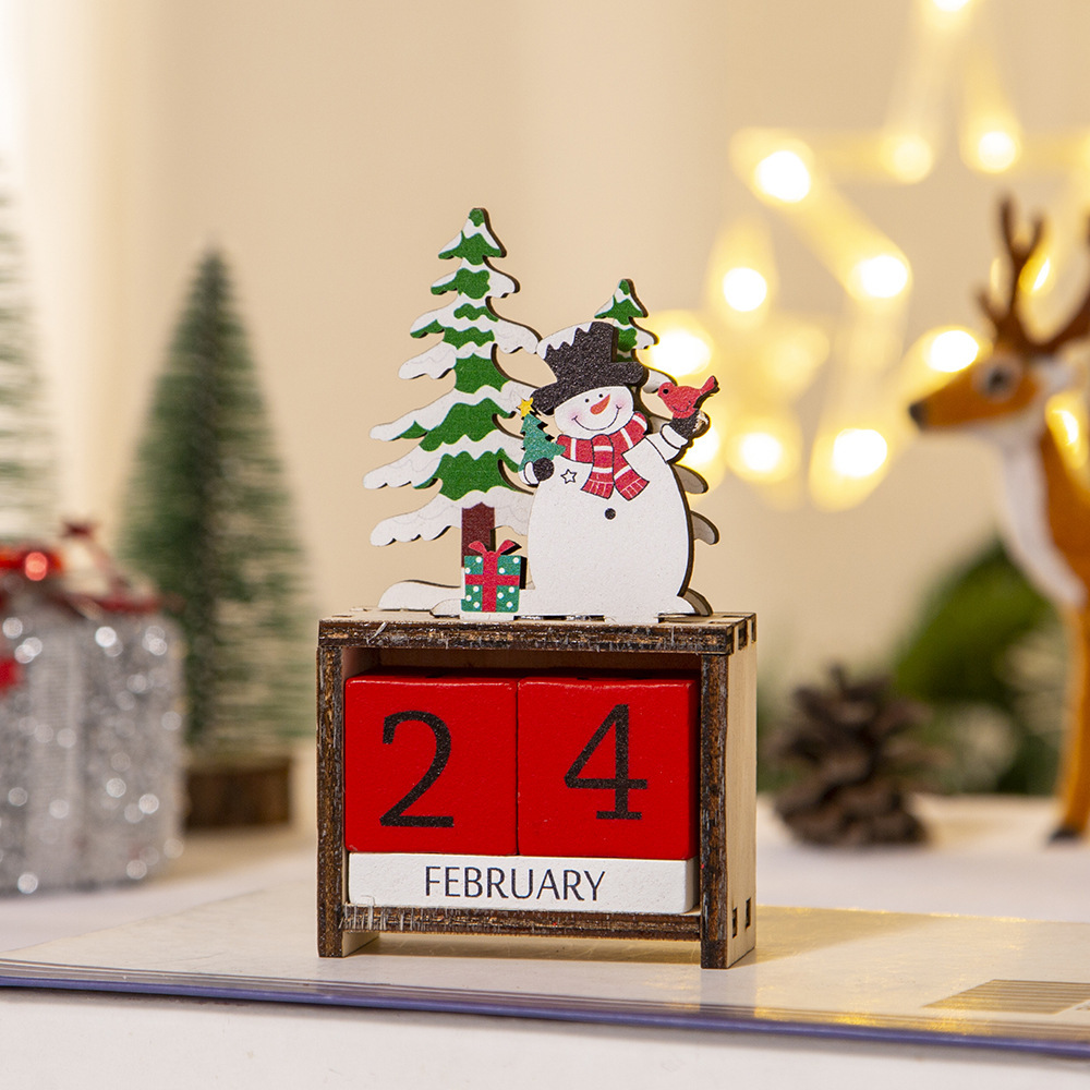 🤡New Arrivals 🎄Christmas Wooden DIY Countdown Calendar Ornament Gift🎁