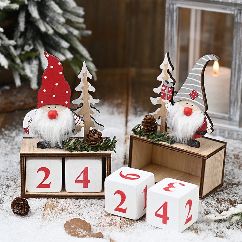 🤡New Arrivals 🎄Christmas Wooden DIY Countdown Calendar Ornament Gift🎁