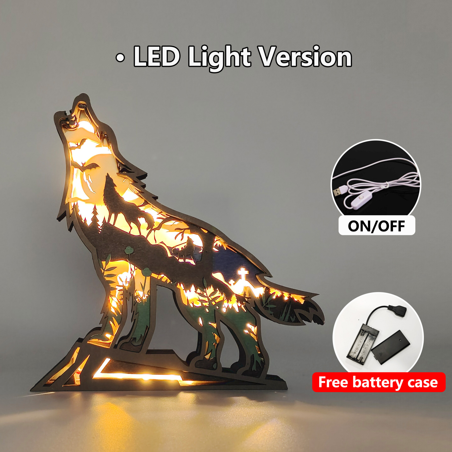 New Arrivals✨-Wolf Carving Handcraft Gift