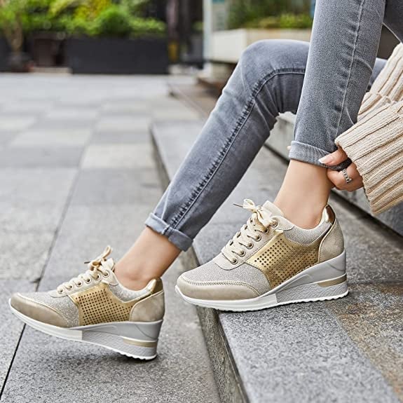 🌞LABOR DAY SUMMER CLEARANCE🌞High Heeld Wedge Sneakers For Women