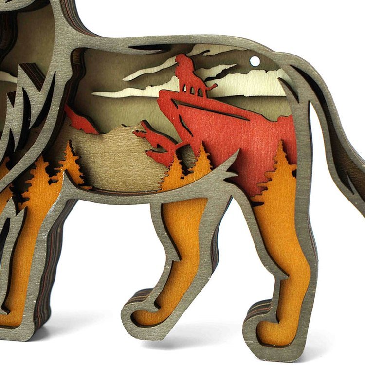 Summer Sale- Lion Carving Handcraft Gift