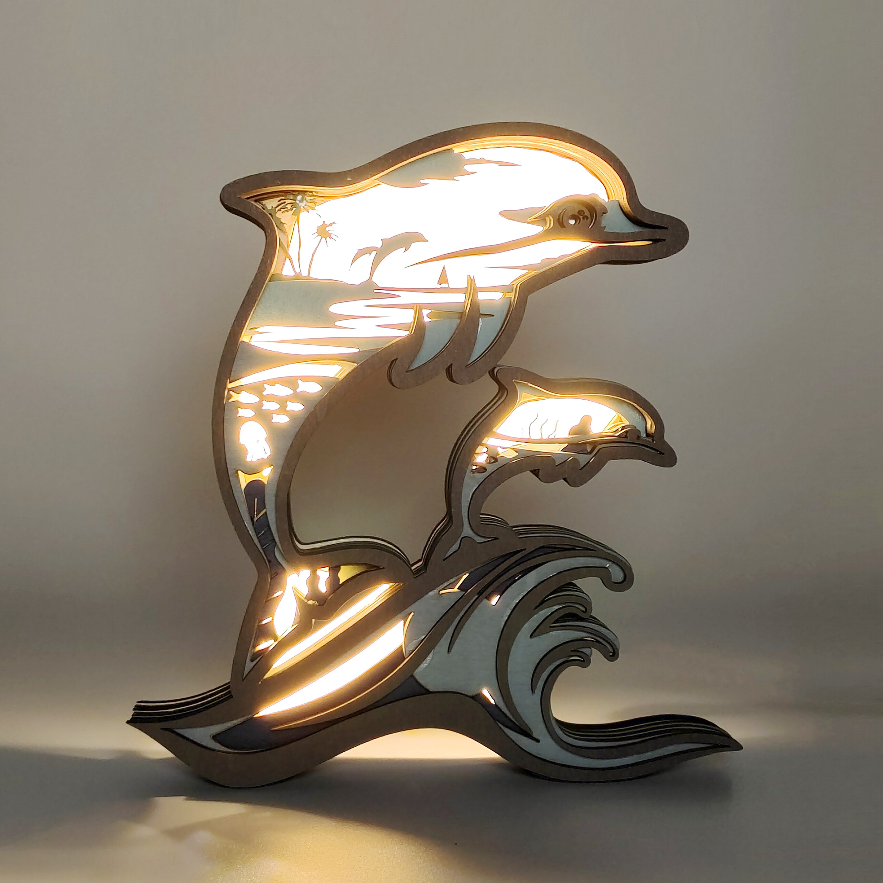 Dolphin Carving Handcraft Gift