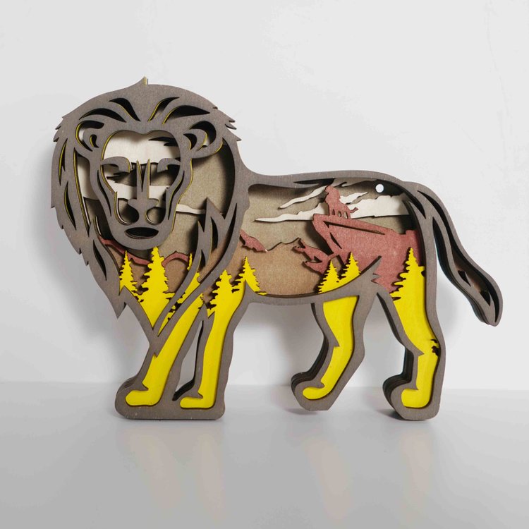 Summer Sale- Lion Carving Handcraft Gift