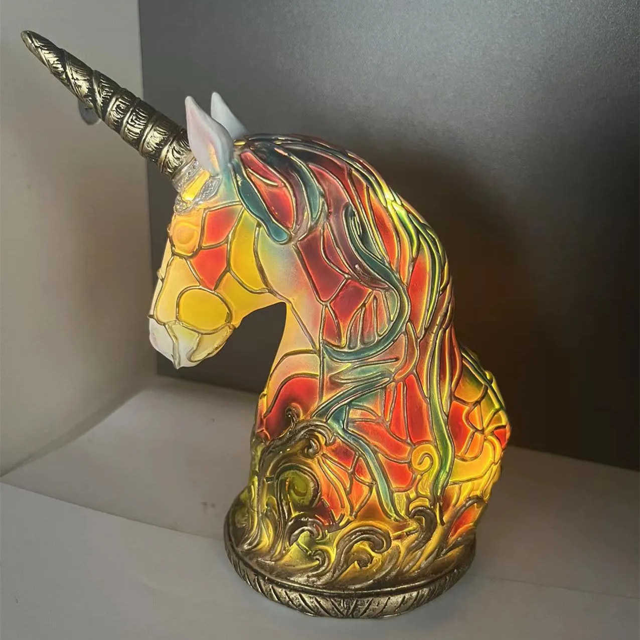 Stained Glass Plant Series Table Lamp