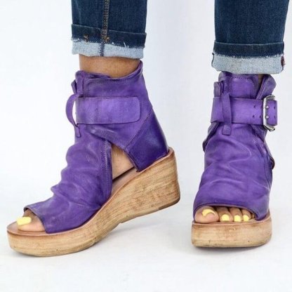 Women's Hasp Open Toe Platform Sandals