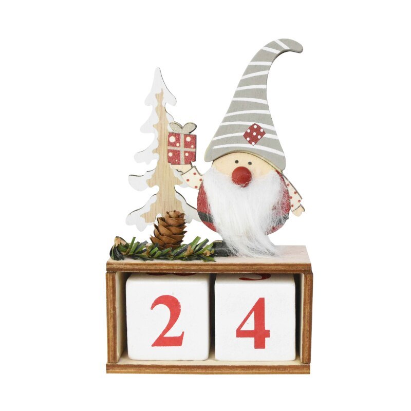 🤡New Arrivals 🎄Christmas Wooden DIY Countdown Calendar Ornament Gift🎁