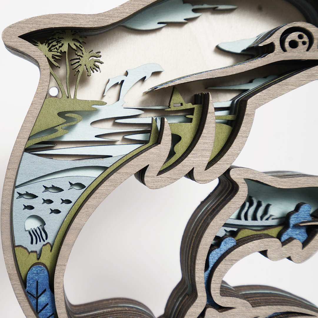 Dolphin Carving Handcraft Gift