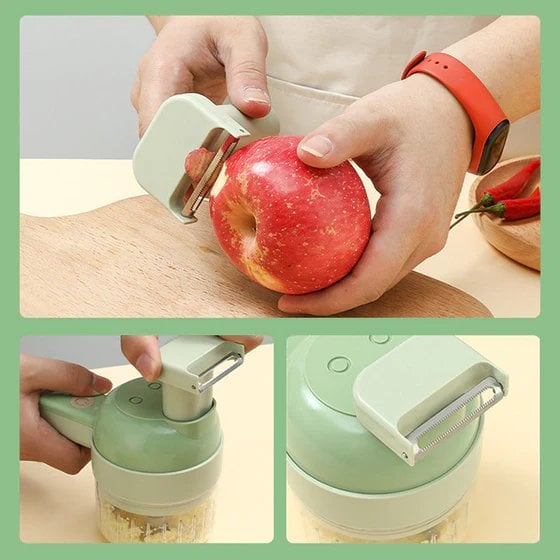 🔥Black Friday 49% OFF🔥 -4 IN 1 PORTABLE ELECTRIC VEGETABLE CUTTER SET