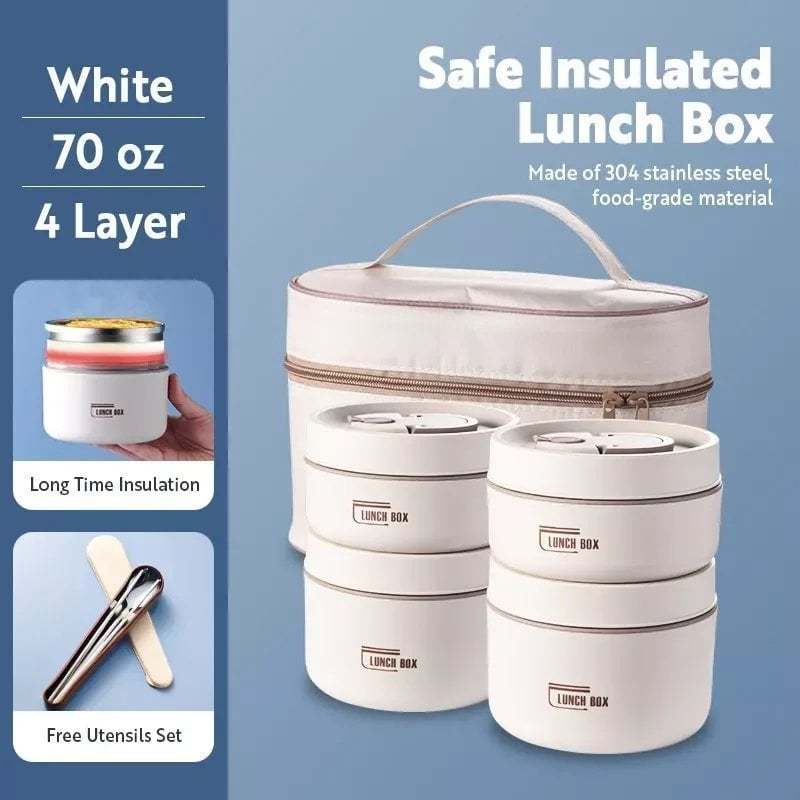 🔥LAST DAY DISCOUNT🔥SAVE 43🔥PORTABLE INSULATED LUNCH CONTAINER SET