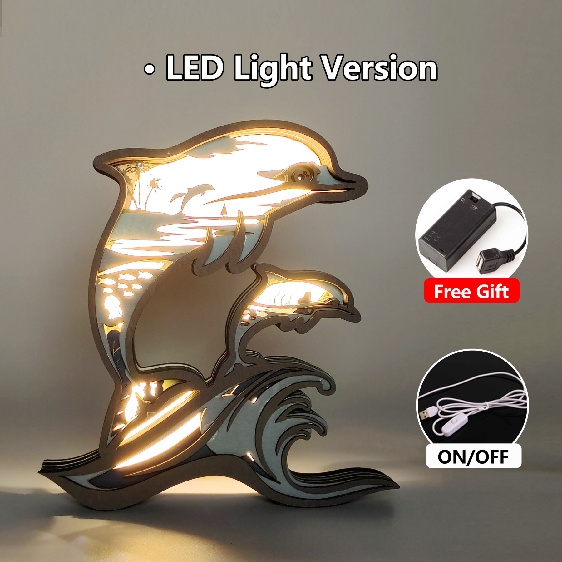 Dolphin Carving Handcraft Gift