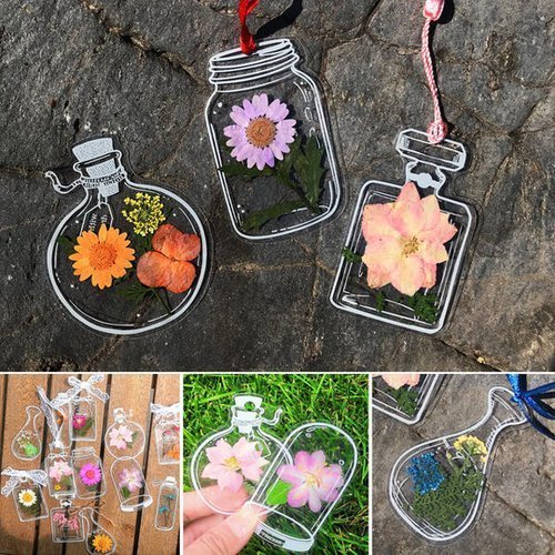 DIY Transparent Dried Flower Bookmarks(15pcs/set)💝FREE GIFT RIBBON