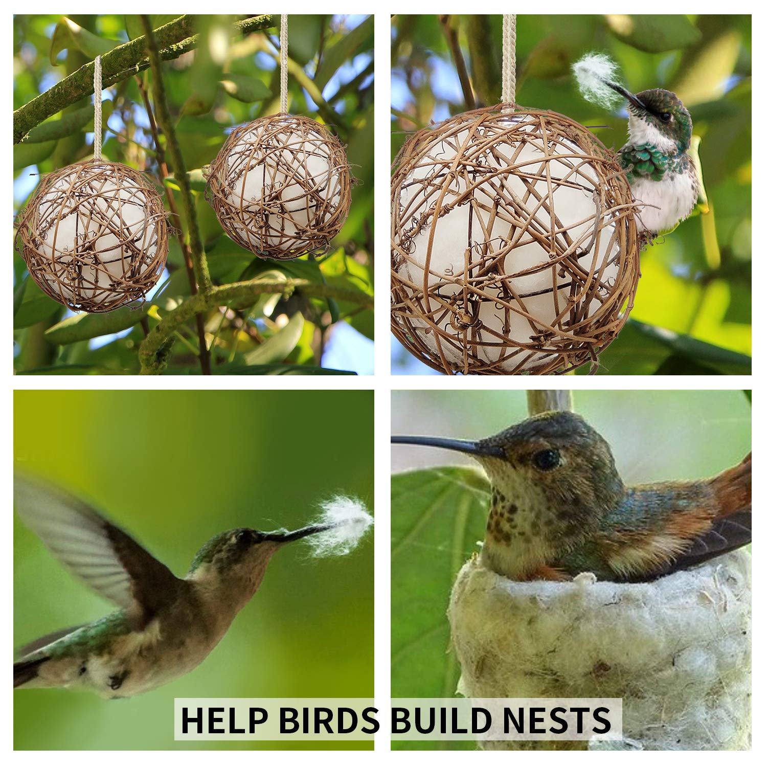 🔥(Last Day 50% OFF)🔥Bird Nesting Houses & Bird Nesting Materials - Hand-Made🔥BUY 3 GET 2 FREE (5PCS)