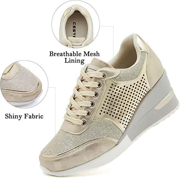 🌞LABOR DAY SUMMER CLEARANCE🌞High Heeld Wedge Sneakers For Women