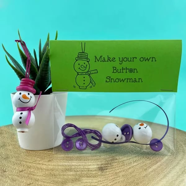 🎄Early Christmas Sale 49% OFF☃️ DIY Button Snowman Ornament Kit