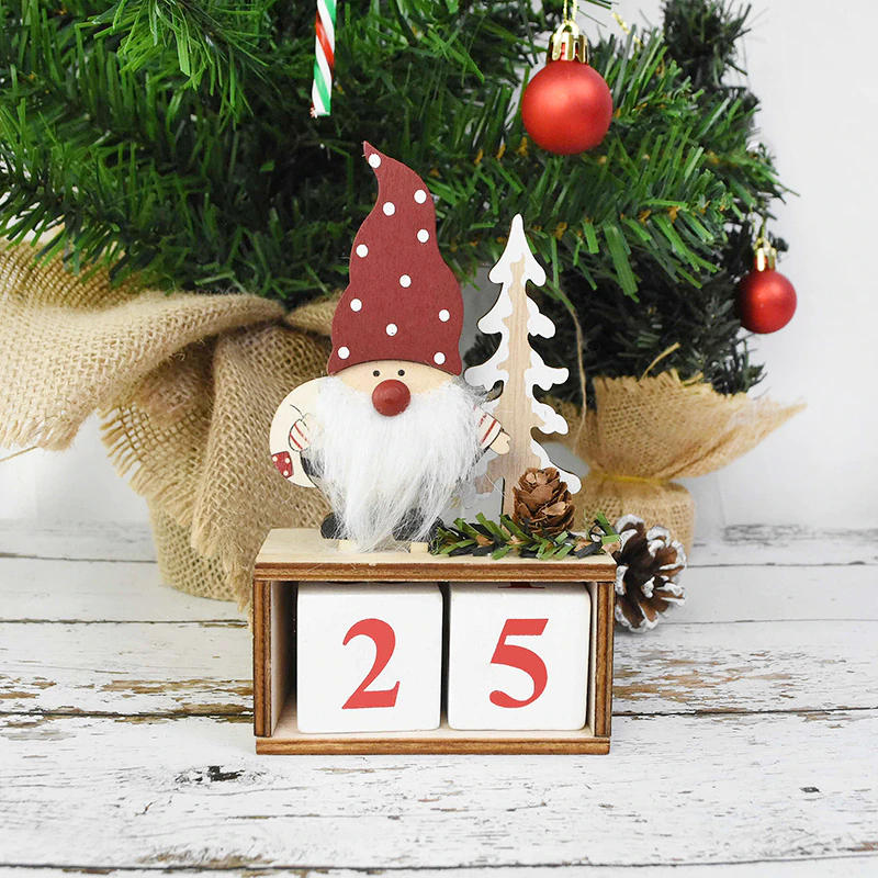 🤡New Arrivals 🎄Christmas Wooden DIY Countdown Calendar Ornament Gift🎁