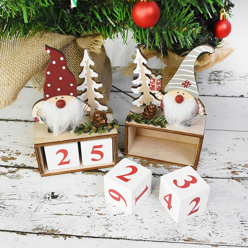 🤡New Arrivals 🎄Christmas Wooden DIY Countdown Calendar Ornament Gift🎁