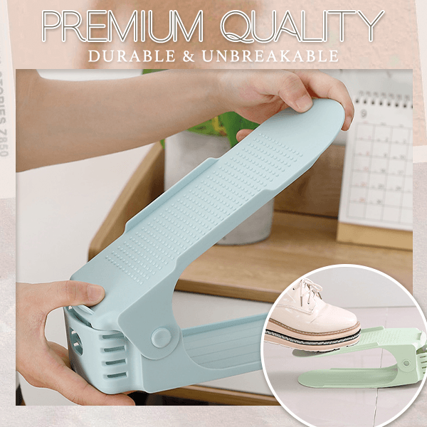 ADJUSTABLE DOUBLE-DECK SHOE RACK