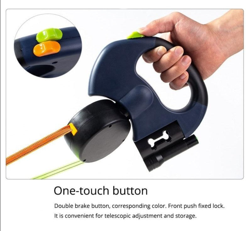 Dual Lighted Retractable Leash