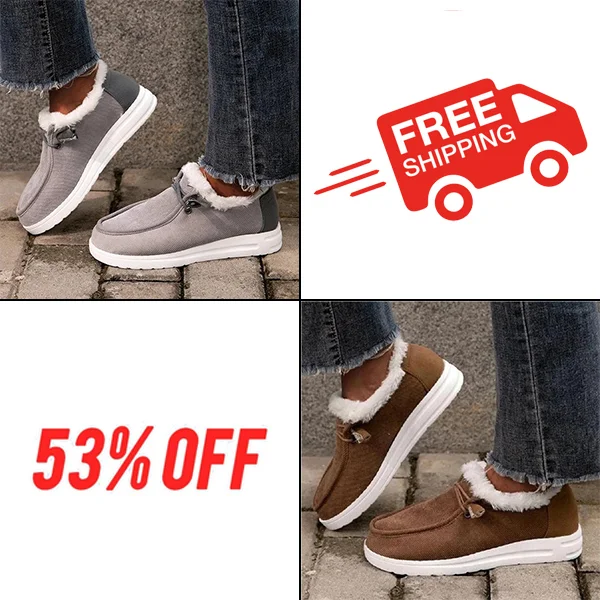 WOMEN‘S SOFT HEAD THICK BOTTOM ORTHOTIC ARCH SUPPORT WOOL THICK WARM COTTON SHOES